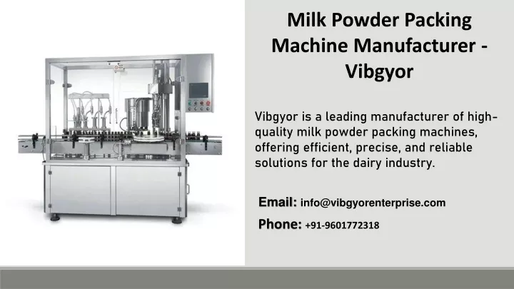 milk powder packing machine manufacturer vibgyor