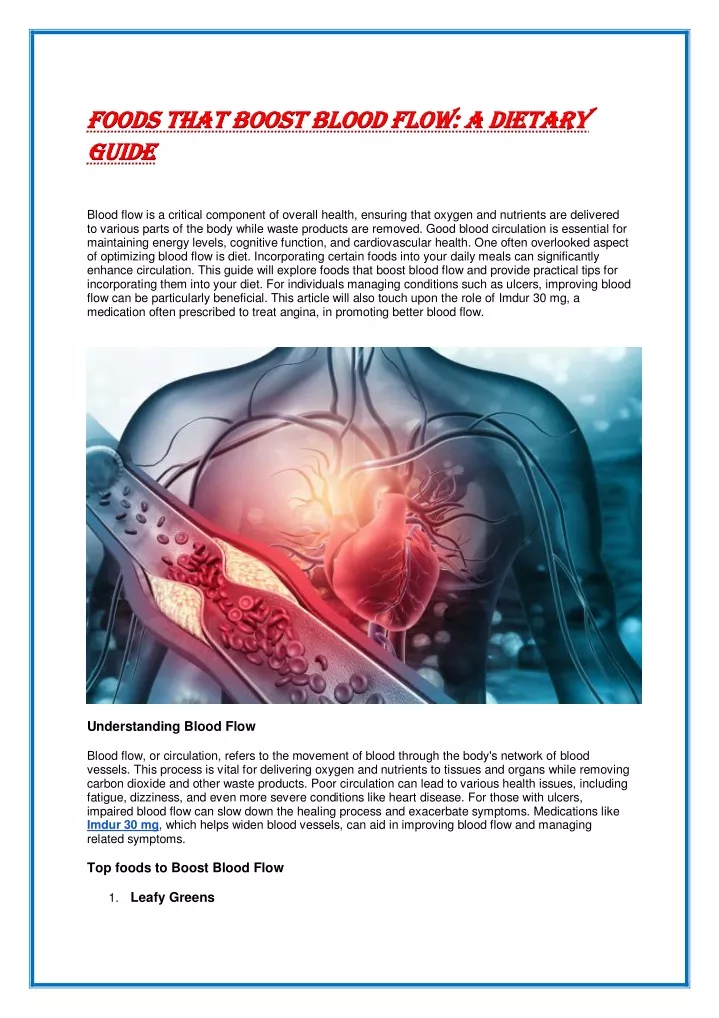 foods that boost blood flow a dietary foods that