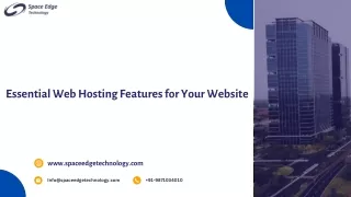 essential web hosting features for your website
