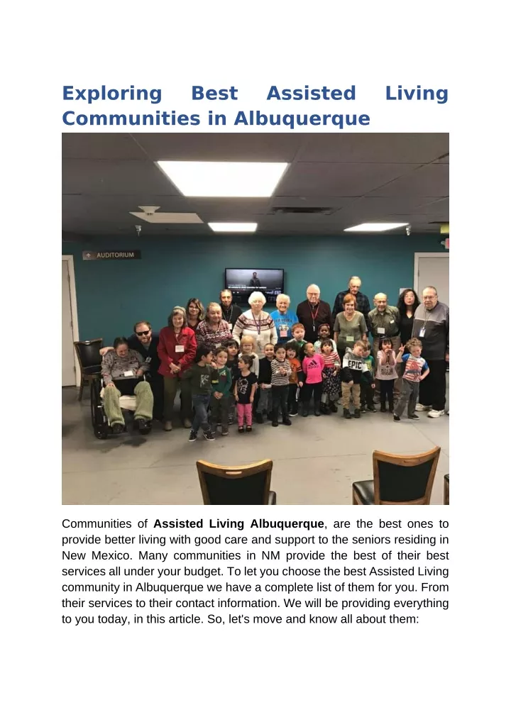 exploring communities in albuquerque