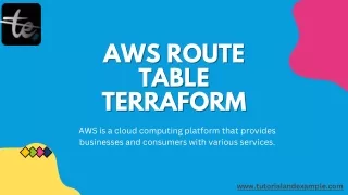 AWS Route Table Terraform - TAE