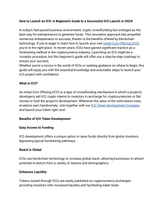 how to launch an ico a beginner s guide