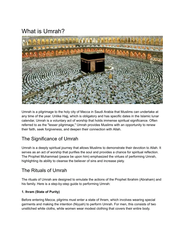 what is umrah