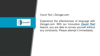 Count Text  Zerogpt.com