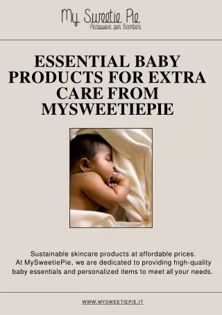 Discover the Finest Baby Essentials at MySweetiePie!