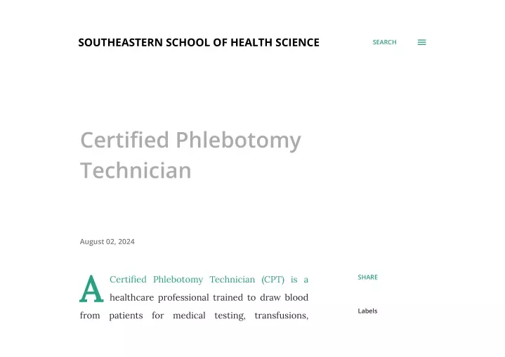 southeastern school of health science