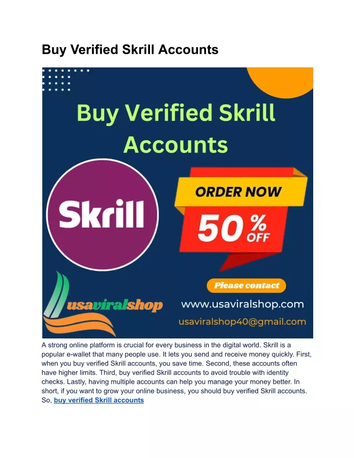 buy verified skrill accounts