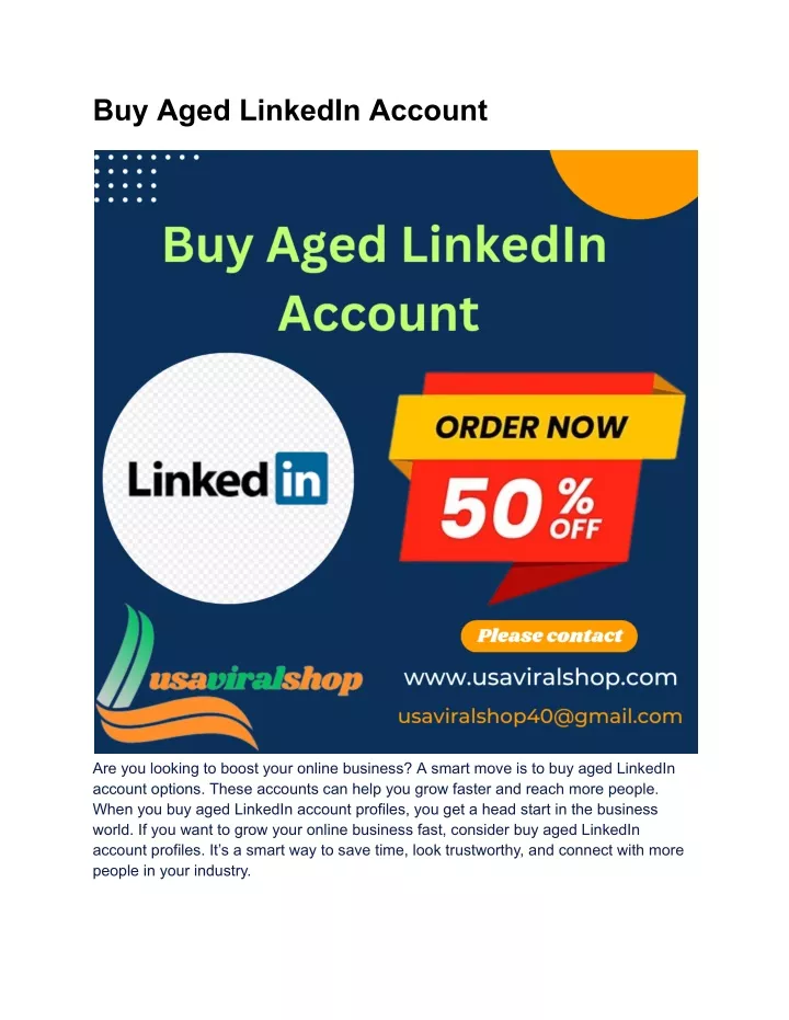 buy aged linkedin account