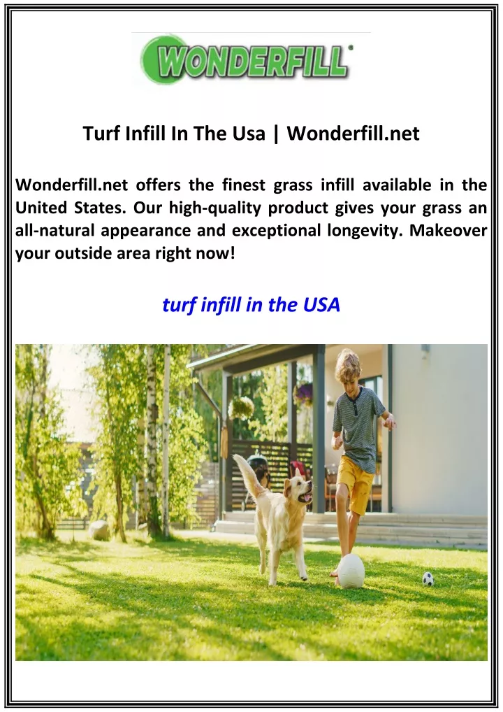 turf infill in the usa wonderfill net