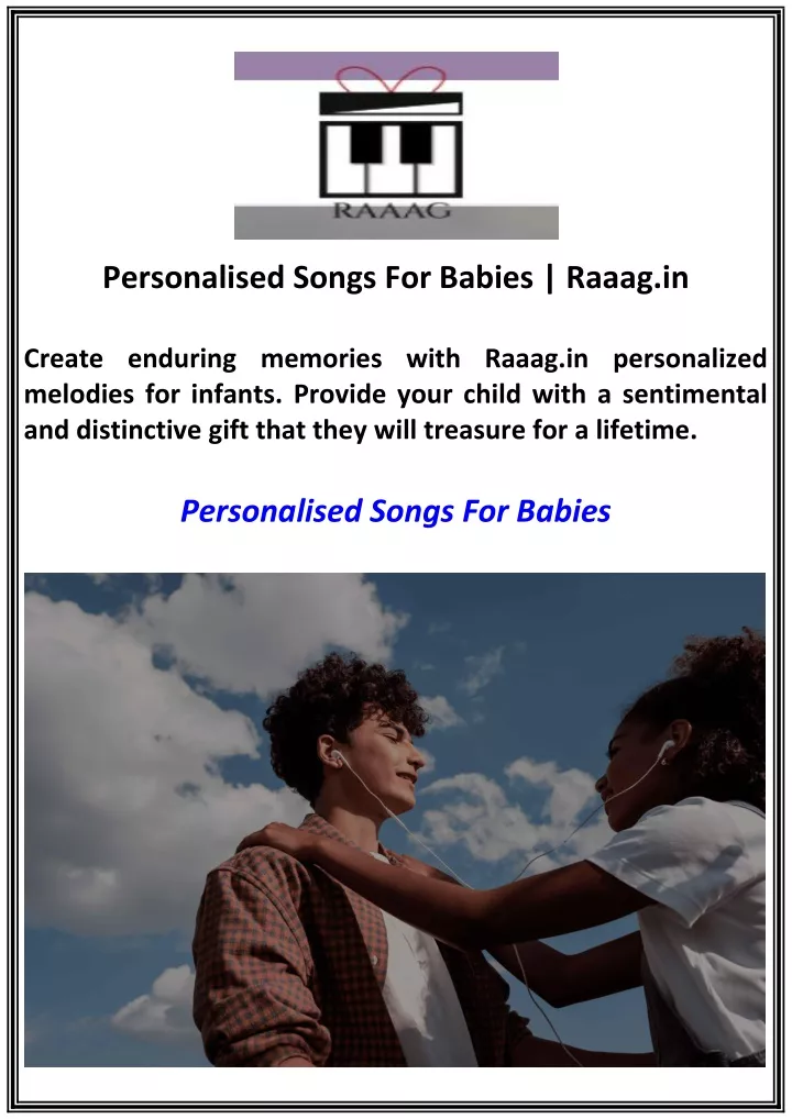 personalised songs for babies raaag in