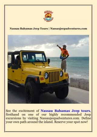 Nassau Bahamas Jeep Tours  Nassaujeepadventures.com