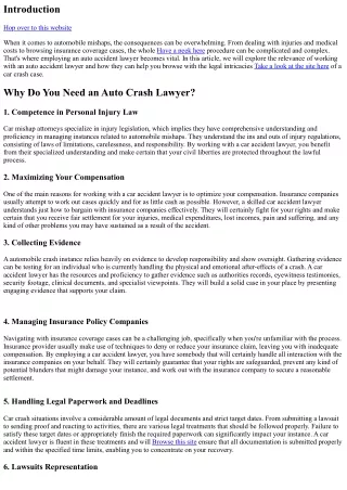 Understanding the Significance of Employing an Auto Accident Lawyer