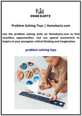 problem solving toys homekartz com