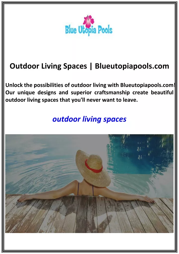 outdoor living spaces blueutopiapools com