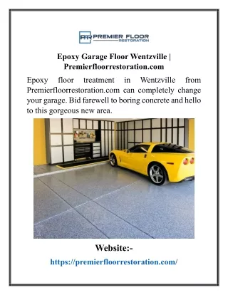 Epoxy Garage Floor Wentzville  Premierfloorrestoration