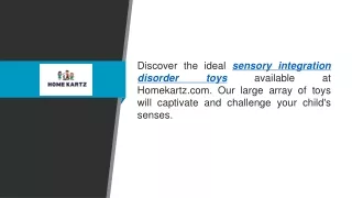 Sensory Integration Disorder Toys  Homekartz.com