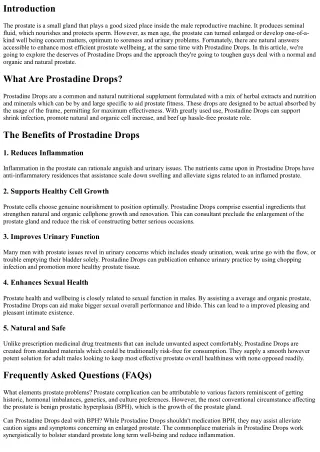 Prostadine Liquid: The Organic Answer for Best Prostate Function