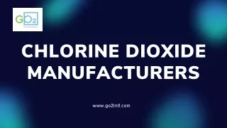 Chlorine Dioxide Manufacturers