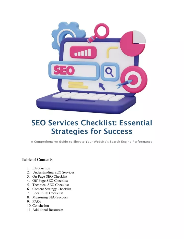 seo services checklist essential strategies