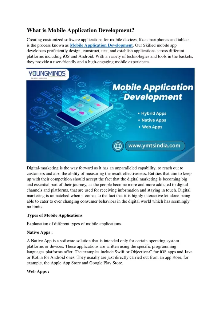 what is mobile application development