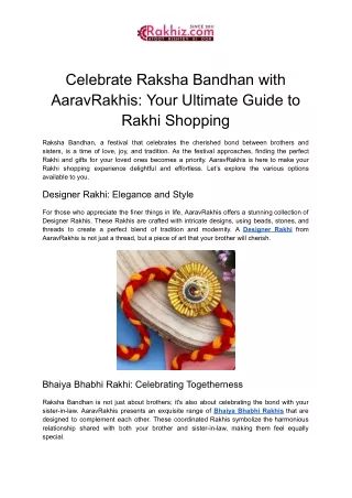 Elegant Designs: Designer Rakhi Selections