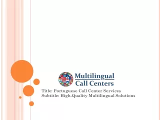 Portuguese Call Center Services