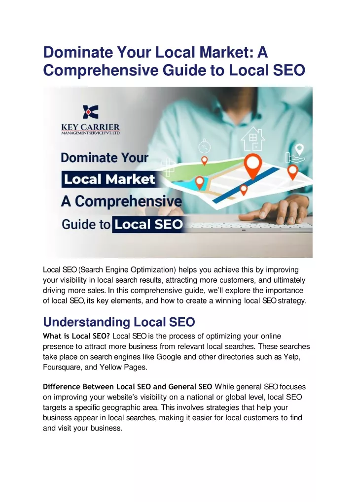 dominate your local market a comprehensive guide to local seo