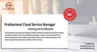 Professional Cloud Service Manager Training and Certification Course