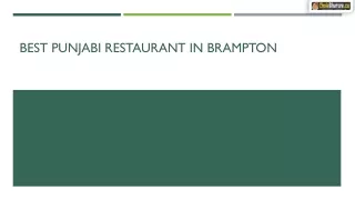 Best Punjabi Restaurant in Brampton