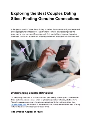 Exploring the Best Couples Dating Sites Finding Genuine Connections