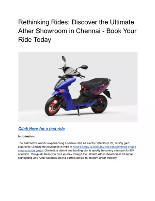 Rethinking Rides_ Discover the Ultimate Ather Showroom in Chennai - Book Your Ride Today