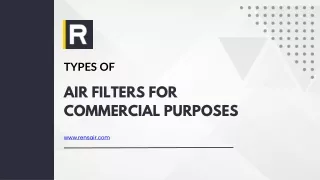 Types of Air Filters For Commercial Purposes