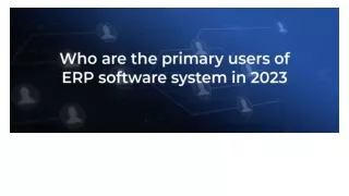 Who are the primary users of ERP software system in 2023_