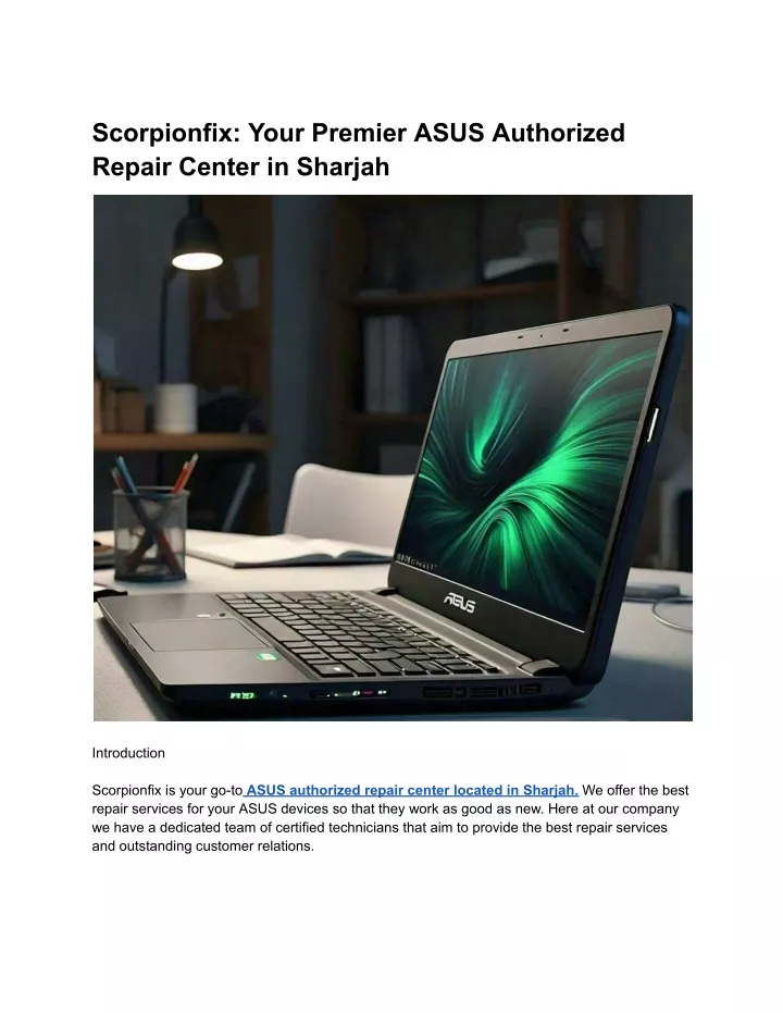 scorpionfix your premier asus authorized repair