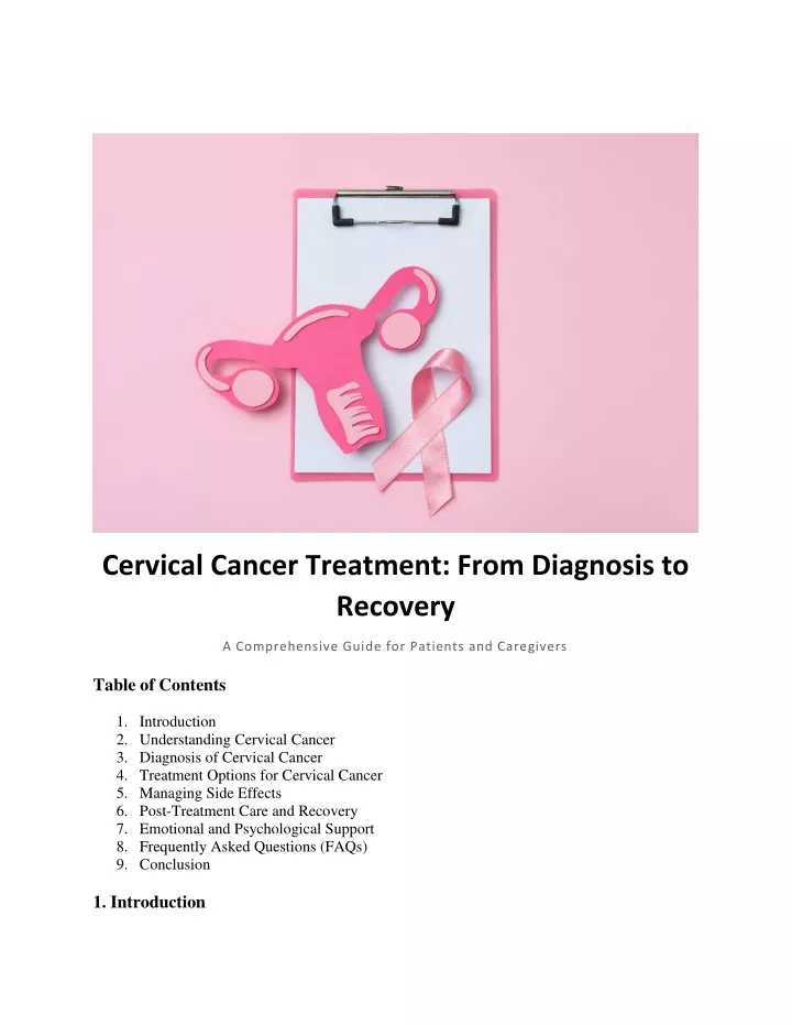 cervical cancer treatment from diagnosis