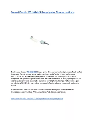 General Electric WB13X24924 Range Igniter Glowbar HnKParts