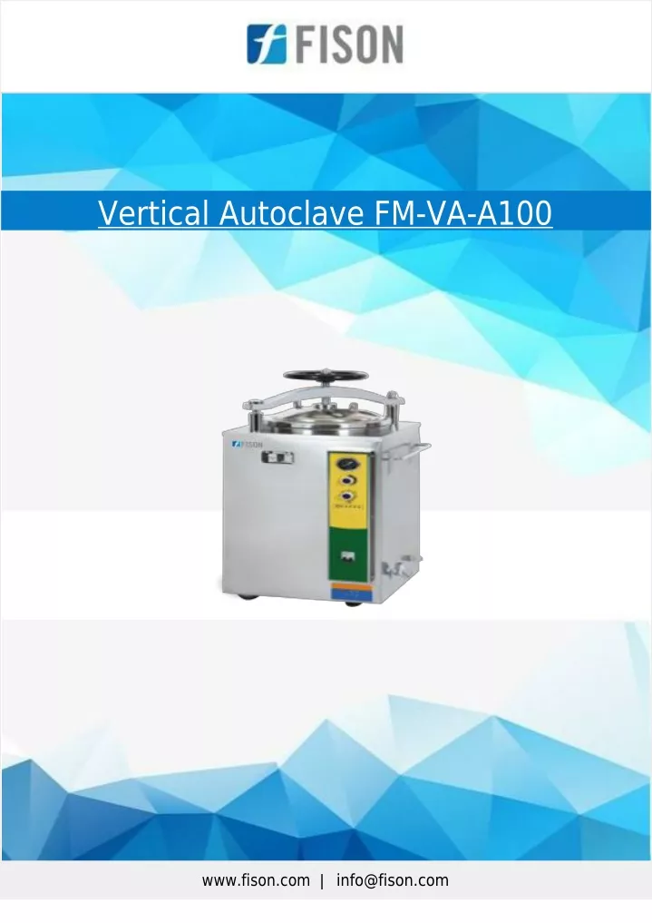 vertical autoclave fm va a100