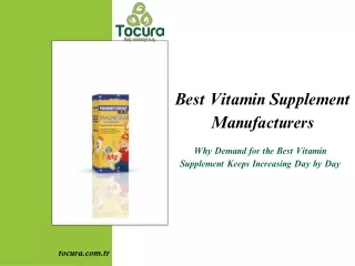 Best Vitamin Supplement Manufacturers