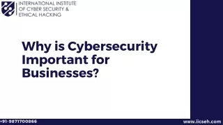 Why is Cybersecurity Important for Businesses