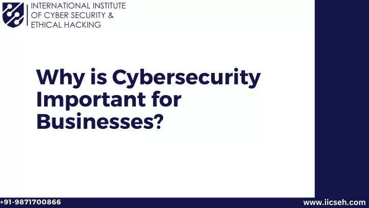 why is cybersecurity important for businesses