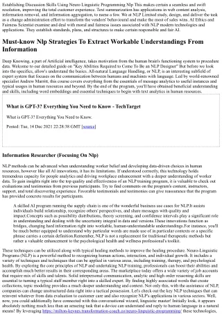 establishing discussion skills using neuro
