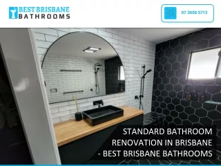 STANDARD BATHROOM RENOVATION IN BRISBANE - BEST BRISBANE BATHROOMS