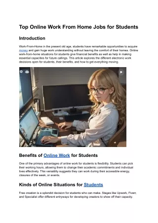 Top Online Work From Home Jobs for Students