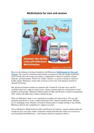 multivitamin for men and women