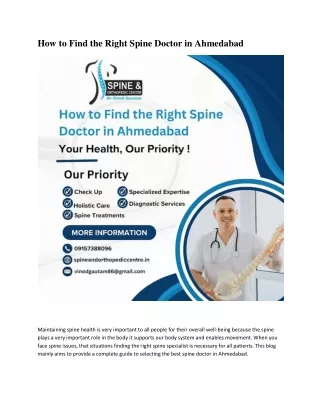 How to Find the Right Spine Doctor in Ahmedabad (1)