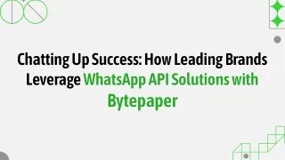 How Leading Brands are Using Chatbots: A Focus on WhatsApp API Solutions with By