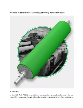 Premium Rubber Rollers_ Enhancing Efficiency Across Industries