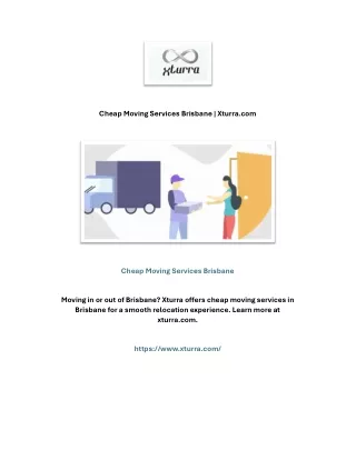 Cheap Moving Services Brisbane | Xturra.com
