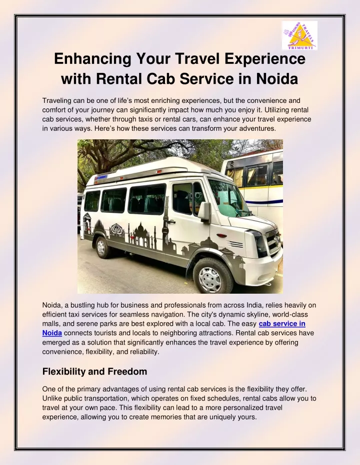 enhancing your travel experience with rental