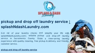 pickup and drop off laundry service